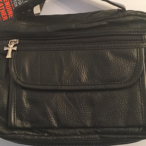 Embassy Black Pebbled Leather Cosmetics Bag NWT - Picture 3 of 7